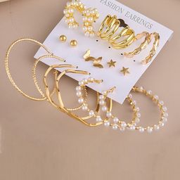 Jewels Galaxy Gold-Plated Contemporary Drop Earrings-4