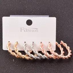 Young & Forever Pack Of 3 Half Hoop Earrings-image-35