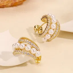 VAGHBHATT Circular Ear Cuff Earrings-12