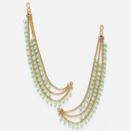 Anouk Gold-Toned Gold-Plated Pearls Contemporary Ear Cuff Earrings-10
