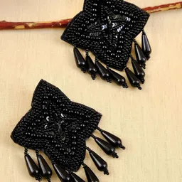Crunchy Fashion Beaded Contemporary Ear Cuff Earrings-19