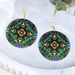 Silvermerc Designs Circular Shaped Drop Earrings-image-16