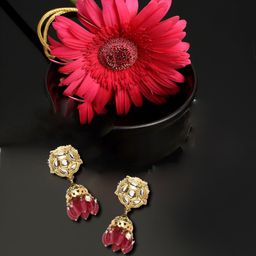 DUGRISTYLE Red Classic Drop Earrings-image-42