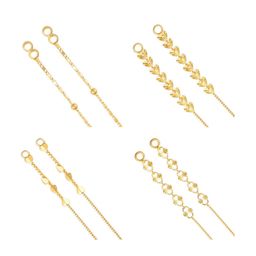 Vighnaharta Set Of 4 Gold-Plated Drop Ear Chain-56