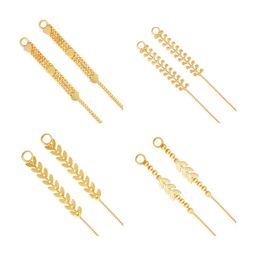 Vighnaharta Set Of 4 Gold-Plated Classic Drop Ear Chains-6