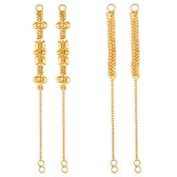 Vighnaharta Set Of 2 Gold-Plated Classic Ear Cuff-27