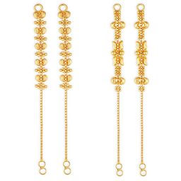 Vighnaharta Set Of 2 Gold-Plated Classic Ear Cuffs-10