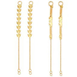 Vighnaharta Set Of 2 Gold-Plated Classic Ear Cuff Earrings-95