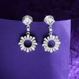 HOT AND BOLD Silver-Plated Classic Drop Earrings-image-46