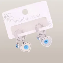 KRYSTALZ Silver-Plated Contemporary Drop Earrings-picture-1