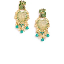 Anouk Brass-Plated Beaded Floral Drop Earrings-image-45