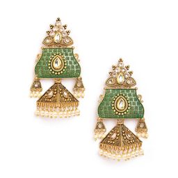 Anouk Brass Plated Dome Shaped Jhumkas-image-54