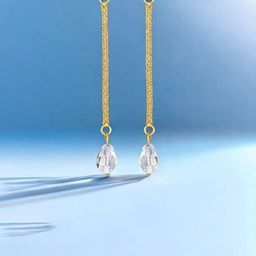 Vighnaharta Gold Plated Stone Studded Drop Earrings-2