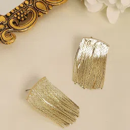 SOHI Gold-Plated Square Drop Earrings-27