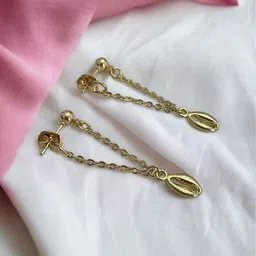 ISHKAARA Gold-Plated Contemporary Drop Earrings-18