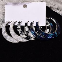 Bohey by KARATCART Silver-Plated Set Of 3 Contemporary Hoop Earrings-34