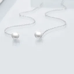 EL REGALO Rhodium-Plated Artificial BeadsContemporary Drop Earrings-image-21