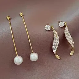 EL REGALO Artificial Beads Beaded Contemporary Drop Earrings-image-62
