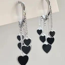 EL REGALO Rhodium-Plated Contemporary Drop Earrings-20