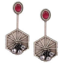 EL REGALO Stone-Studded Contemporary Drop Earrings-image-61