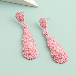 SOHI Pink Contemporary Gold-Plated Drop Earrings-35