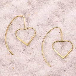 Studio One Love Gold-Plated Contemporary Drop Earrings-image-6