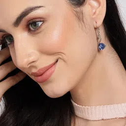 SOHI Silver-Plated Contemporary Drop Earrings-28