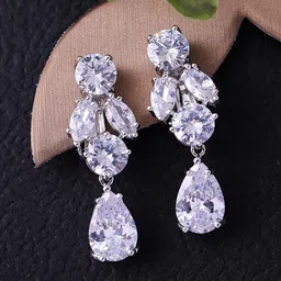 Designs & You Silver-Plated Contemporary Drop Earrings-19