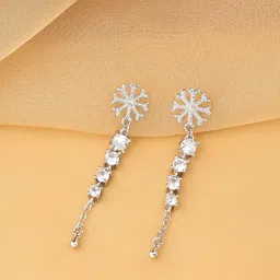 Yellow Chimes White Contemporary Drop Earrings-18