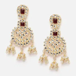 Anouk Gold-Plated Contemporary Drop Earrings-17
