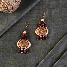 AAKRITI ART CREATIONS Black Contemporary Drop Earrings-image-45
