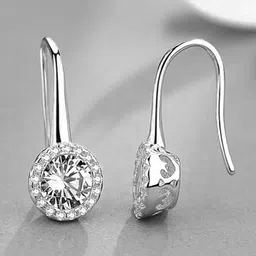 MYKI Silver-Plated Contemporary Drop Earrings-19