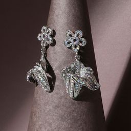 SOHI Silver-Plated Contemporary Drop Earrings-22