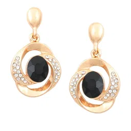 Crunchy Fashion Gold-Plated Contemporary Drop Earrings-image-65