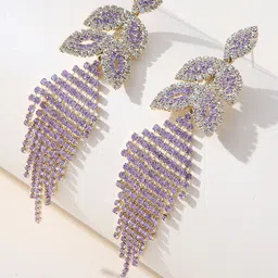Shining Diva Fashion Gold-Plated Contemporary Drop Earrings-10