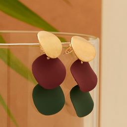 SOHI Multicoloured Contemporary Designer Drop Earrings-58