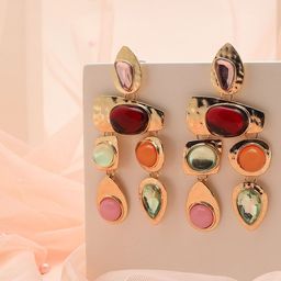 SOHI Multicoloured Contemporary Drop Earrings-41