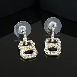 Estele Gold-Plated Geometric Drop Earrings-46