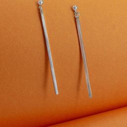 PRIVIU Silver-Plated Stainless Steel Geometric Drop Earrings-30