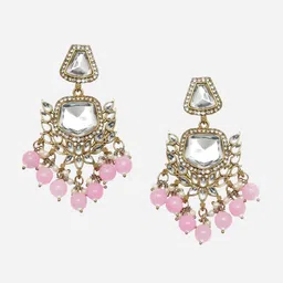 Anouk Gold-Plated Kundan Classic Drop Earrings-10