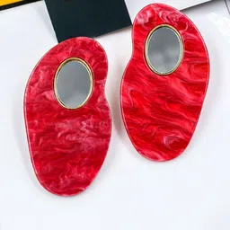 Bellofox Gold-Toned & Red Amanda Studs Earrings-15