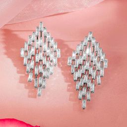 Rubans Diamond Shaped Drop Earrings-44