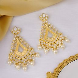 TEEJH Crescent Shaped Drop Earrings-56