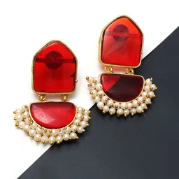 Ozanoo Gold-Plated Contemporary Drop Earrings-27