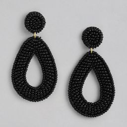 RICHEERA Gold-Plated Teardrop Shaped Drop Earrings-41