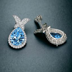 Designs & You Silver-Plated Cubic Zirconia Studded Teardrop Shaped Drop Earrings-11