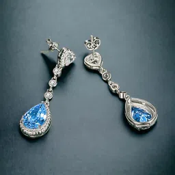 Designs & You Silver-Plated Teardrop Shaped Drop Earrings-33