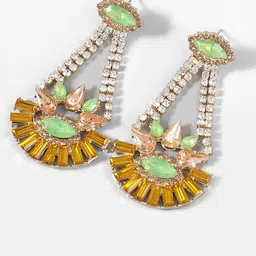 AVANT-GARDE PARIS Gold-Plated Floral Design Drop Earrings-image-96
