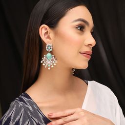 Priyaasi Silver-Plated Drop Earrings-51