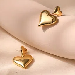 DIVASTRI Heart Shaped Drop Earrings-47